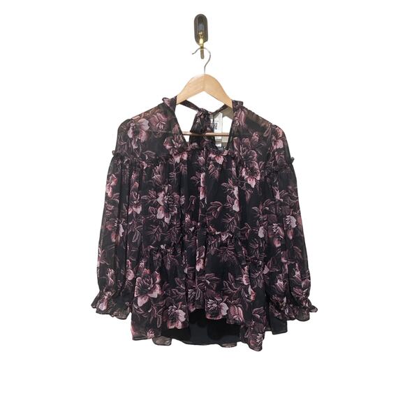 Ted Baker London Ballou Tiered Chiffon Blouse Size 8 - Picture 7 of 8